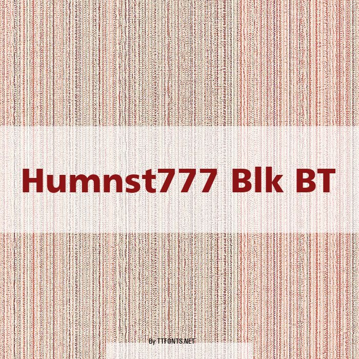 Humnst777 Blk BT example